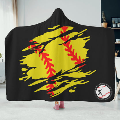 Softball #2 Hooded Blanket