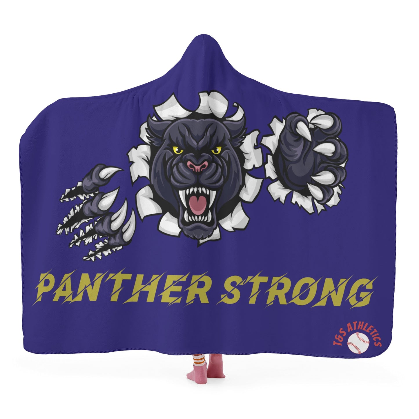 Panther Strong Hooded Blanket