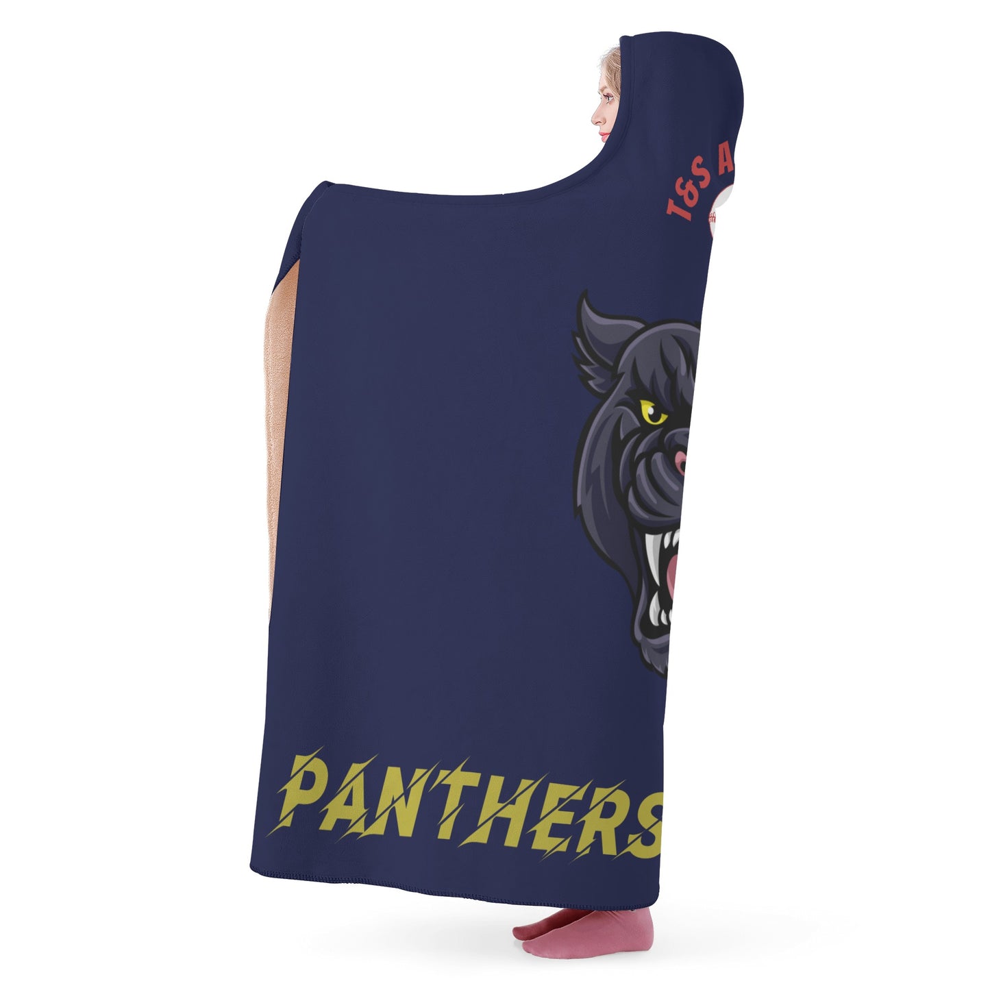 Panthers Softball Hooded Blanket