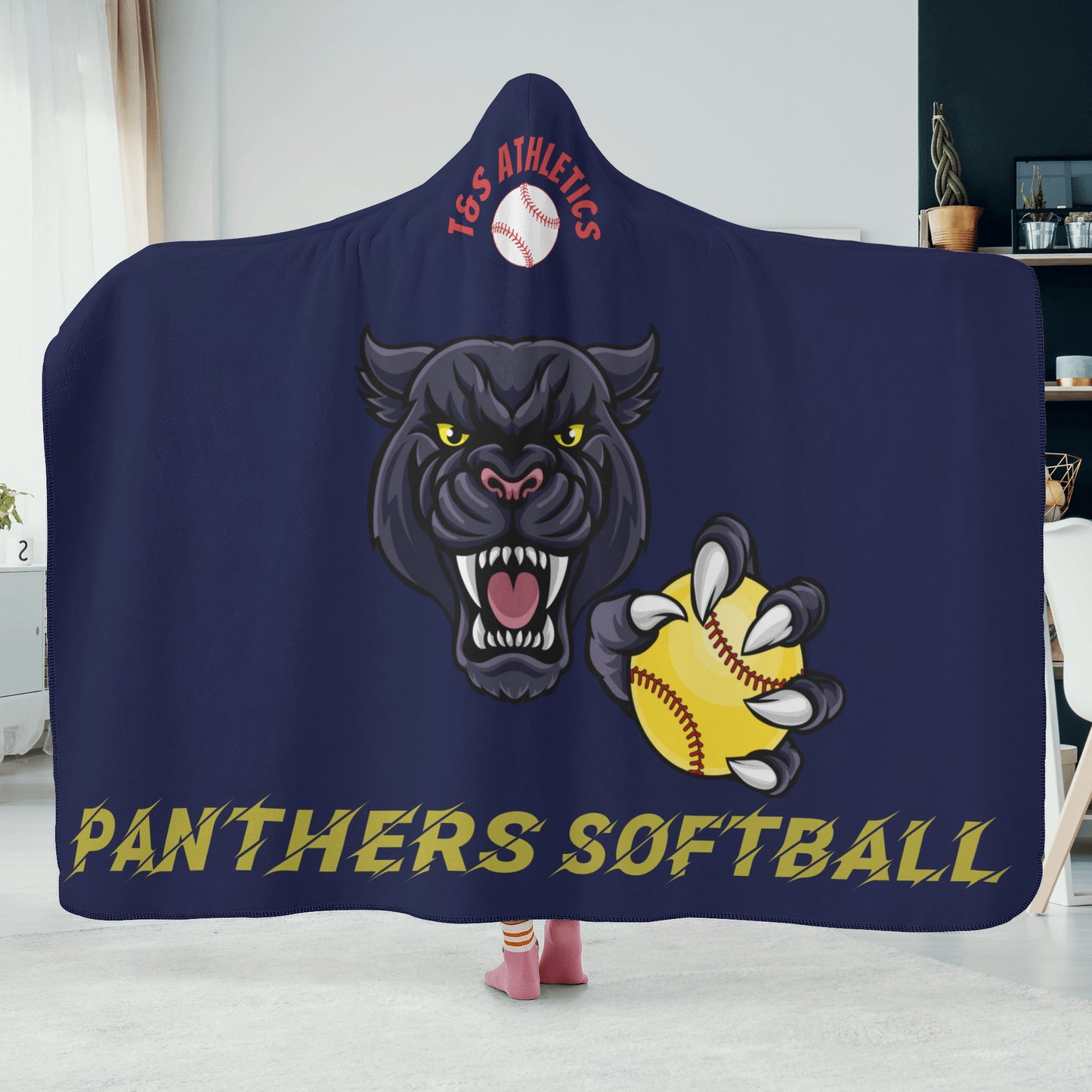 Panthers Softball Hooded Blanket
