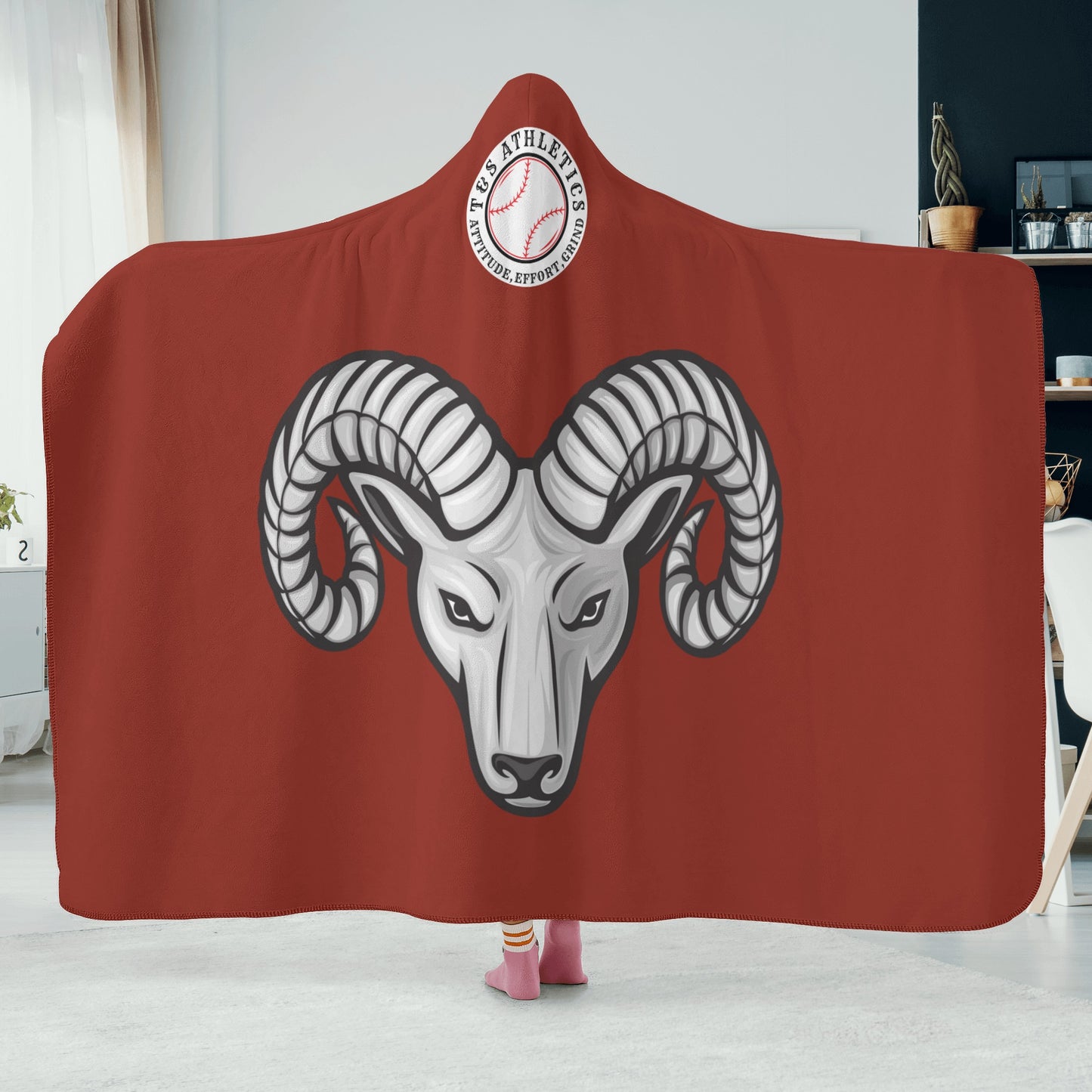 Rams Hooded Blanket