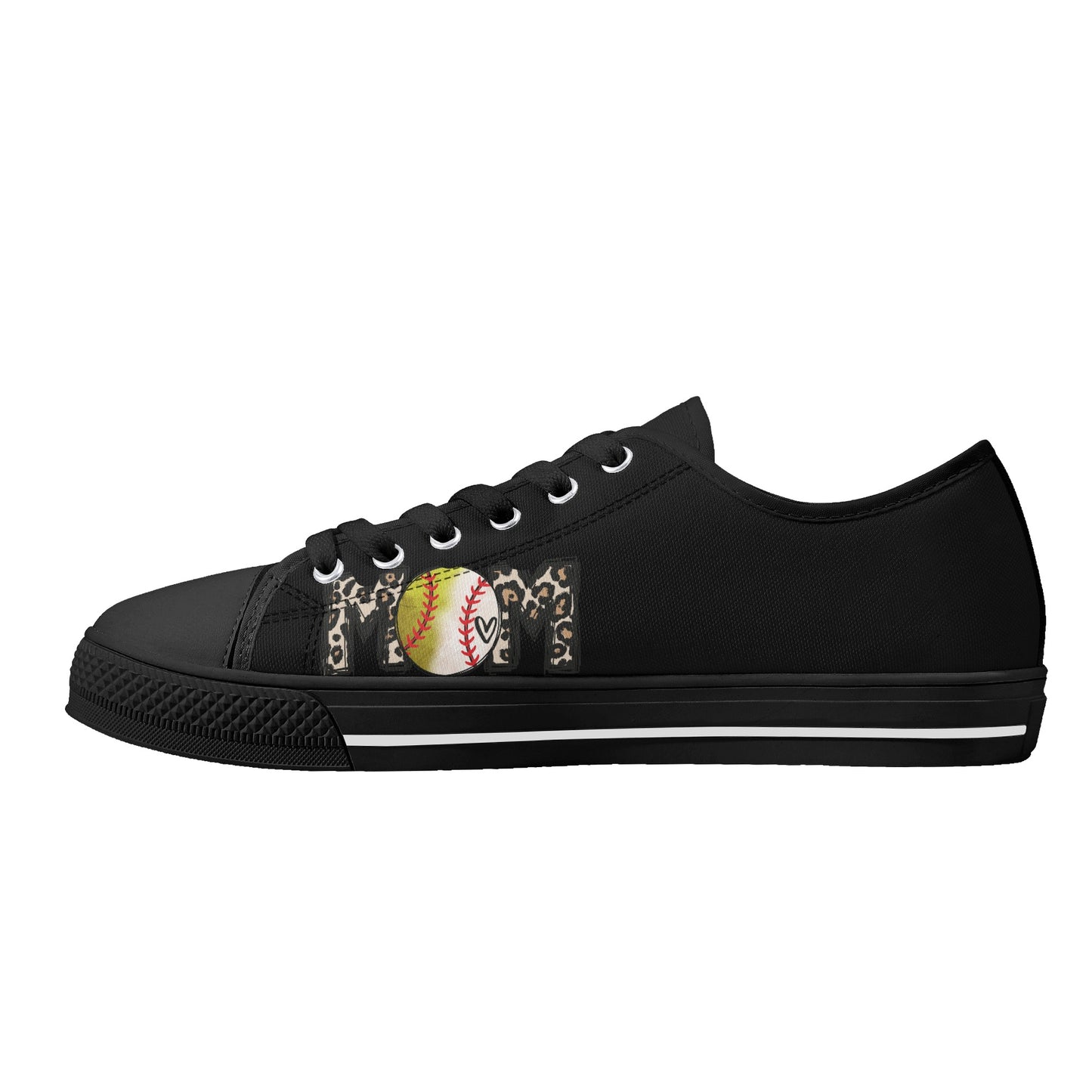 Ball Mom Womens Low Top Canvas Shoes(Free Shipping)