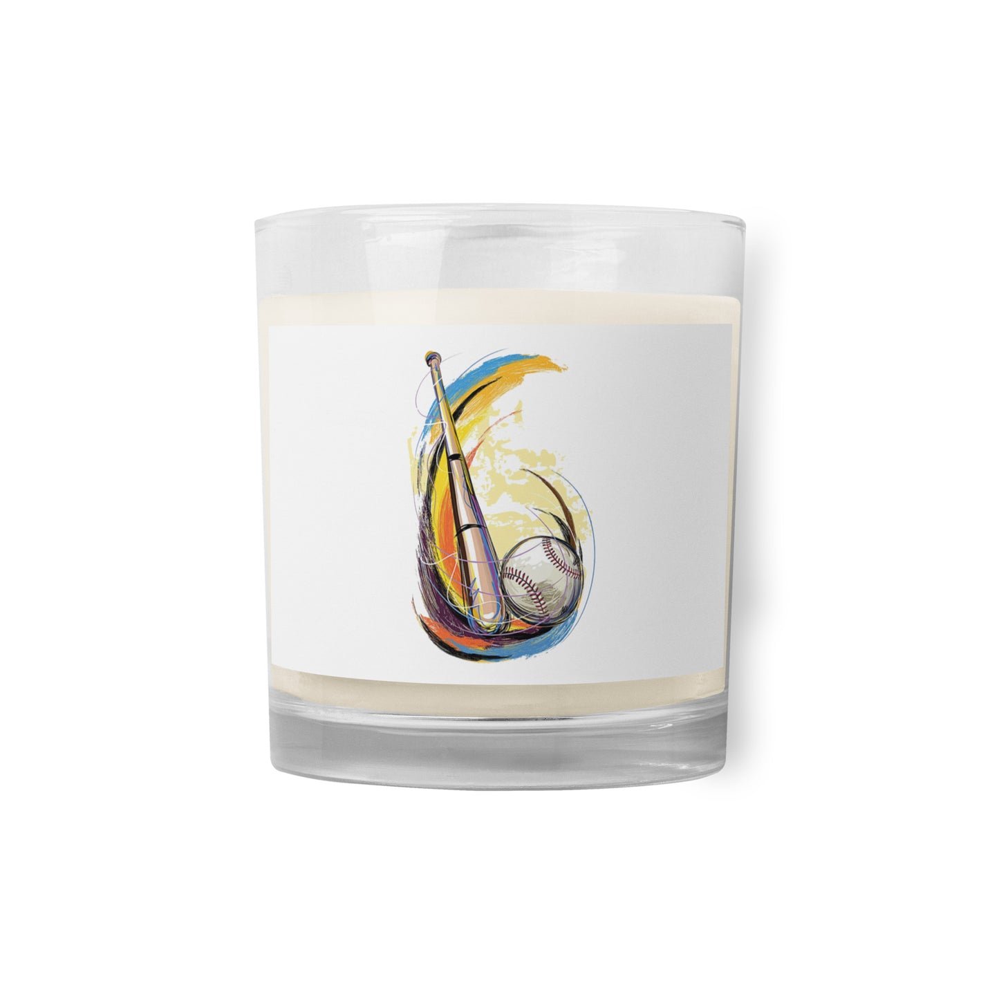 Baseball Glass jar soy wax candle