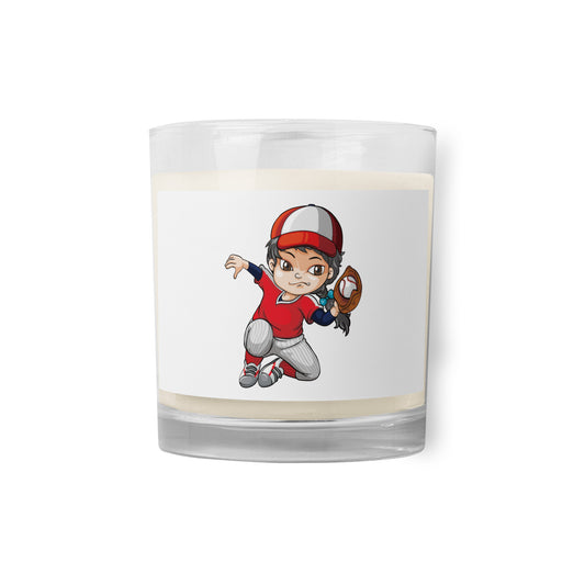 Baseball Girl Glass jar soy wax candle
