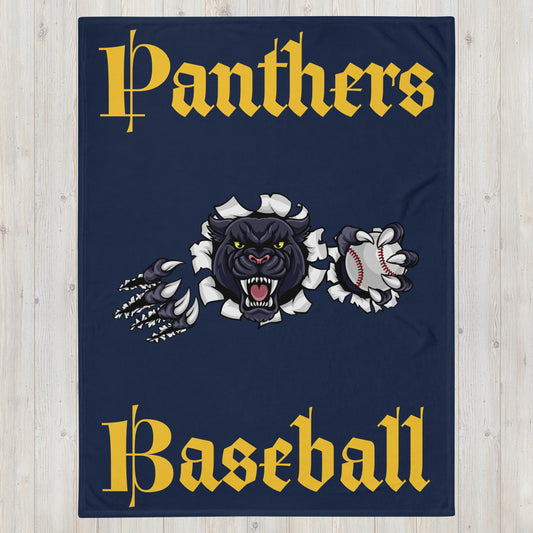 Panthers Baseball Throw Blanket